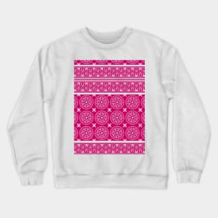 African Ethnic Tribal Hot Pink  and Gold Pattern Crewneck Sweatshirt